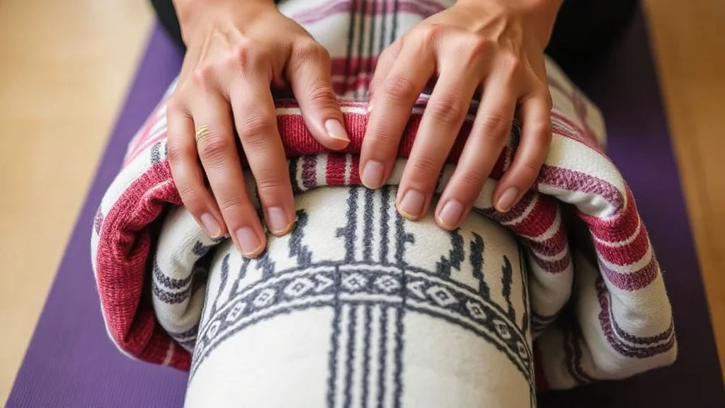 Artisan weave detail and material texture of The Best Mexican Blankets for Yoga