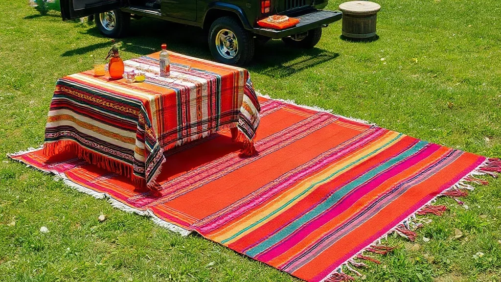 Real-world setting and styling use for Falsa vs Serape vs Saltillo Blankets