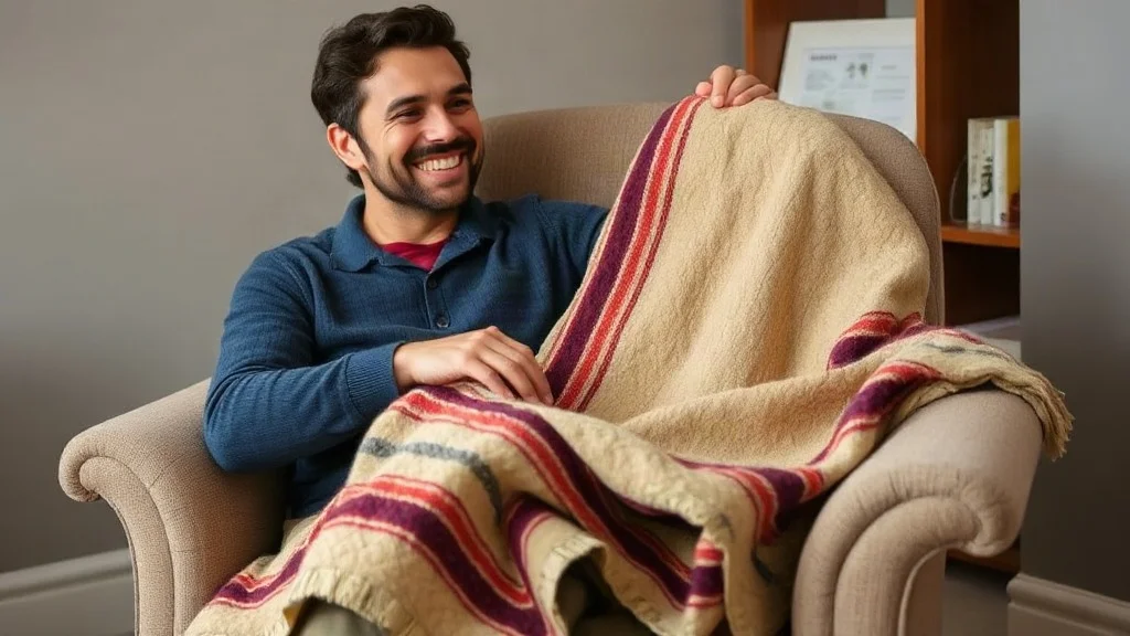 Real-world setting and styling use for How to Soften a Scratchy Mexican Blanket