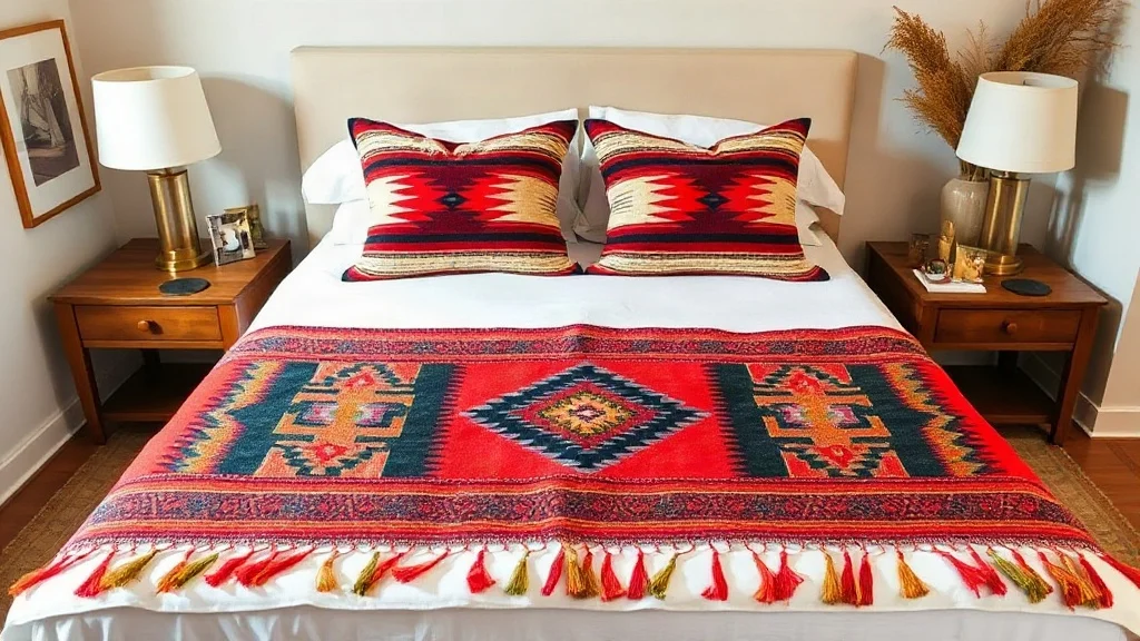 Real-world setting and styling use for How to Style Mexican Blankets for Modern Boho & Southwestern Decor