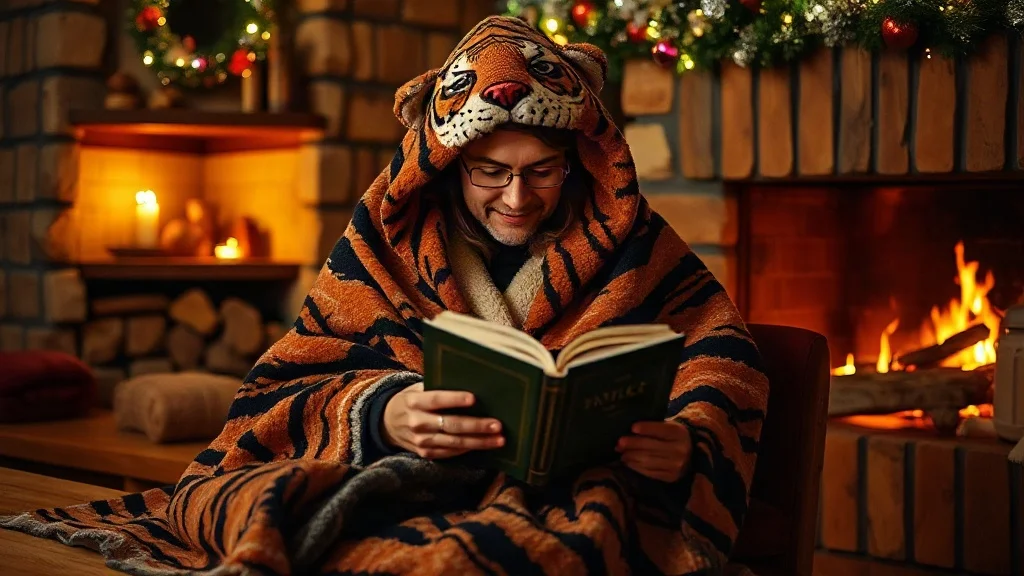 Real-world setting and styling use for The Iconic Mexican Tiger Blanket