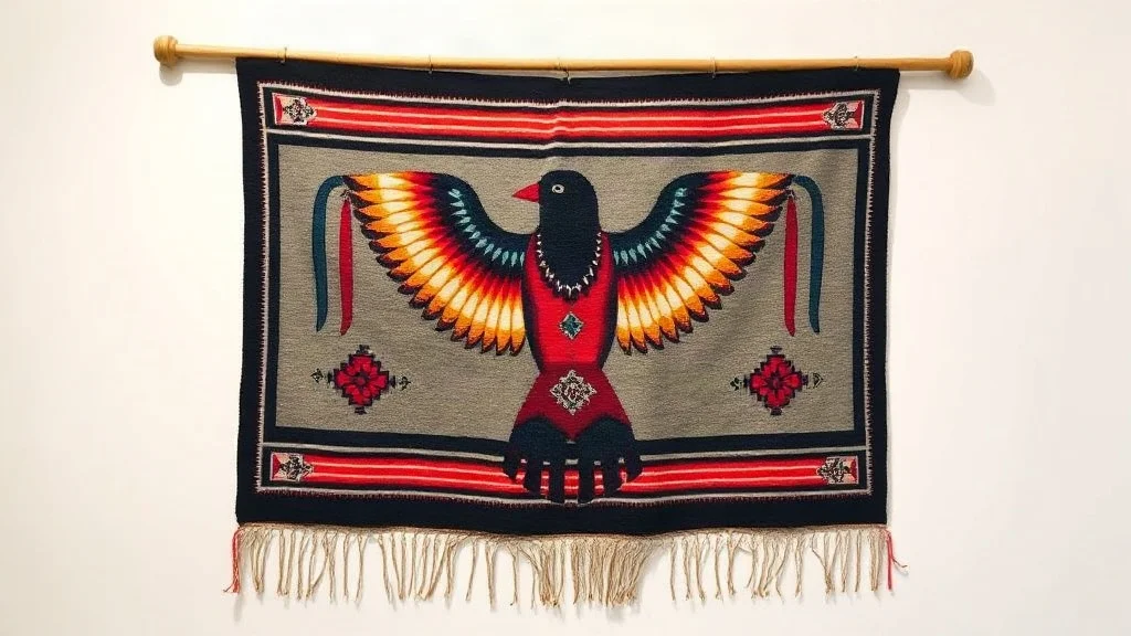 Real-world setting and styling use for Thunderbird & Diamond Mexican Blankets