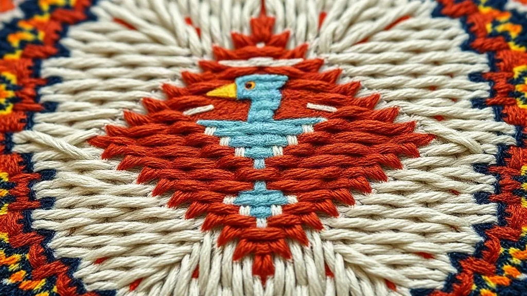Artisan weave detail and material texture of Thunderbird & Diamond Mexican Blankets