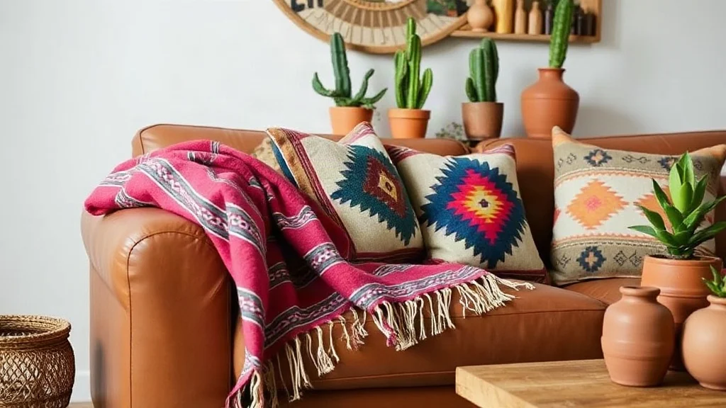 Real-world setting and styling use for The Ultimate Guide to Authentic Mexican Blankets