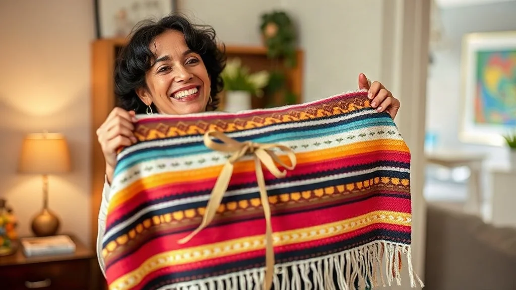 Real-world setting and styling use for Why Authentic Handmade Mexican Blankets Make the Best Meaningful Gifts